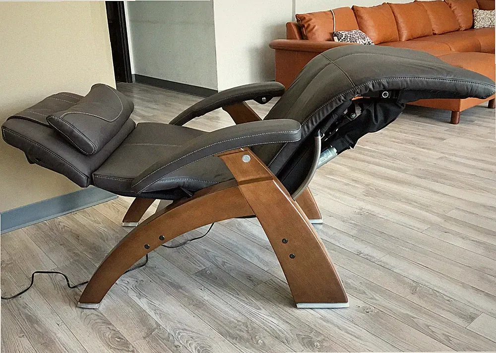 Brown PC-610 Omni-Motion Human Touch Zero Gravity Perfect Chair Recliner WALNUT