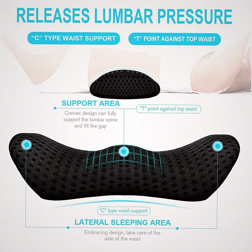Cooling Lumbar Support Pillow for Better Sitting Experience