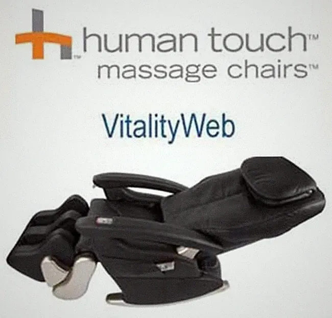 HT-5320 Black Human Touch Massage Chair Recliner + Arm, Feet & Calf Massager