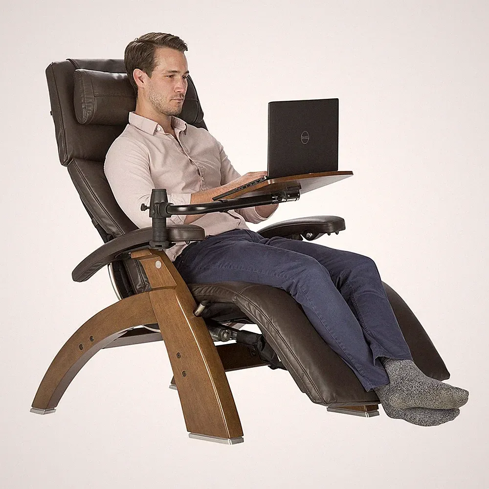 Human Touch PC-420 Supreme Premium Leather Perfect Chair Recliner Heat + Laptop