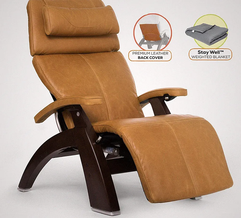 Human Touch PC-610 Power Perfect Chair Recliner + Back Cover + Weighted Blanket