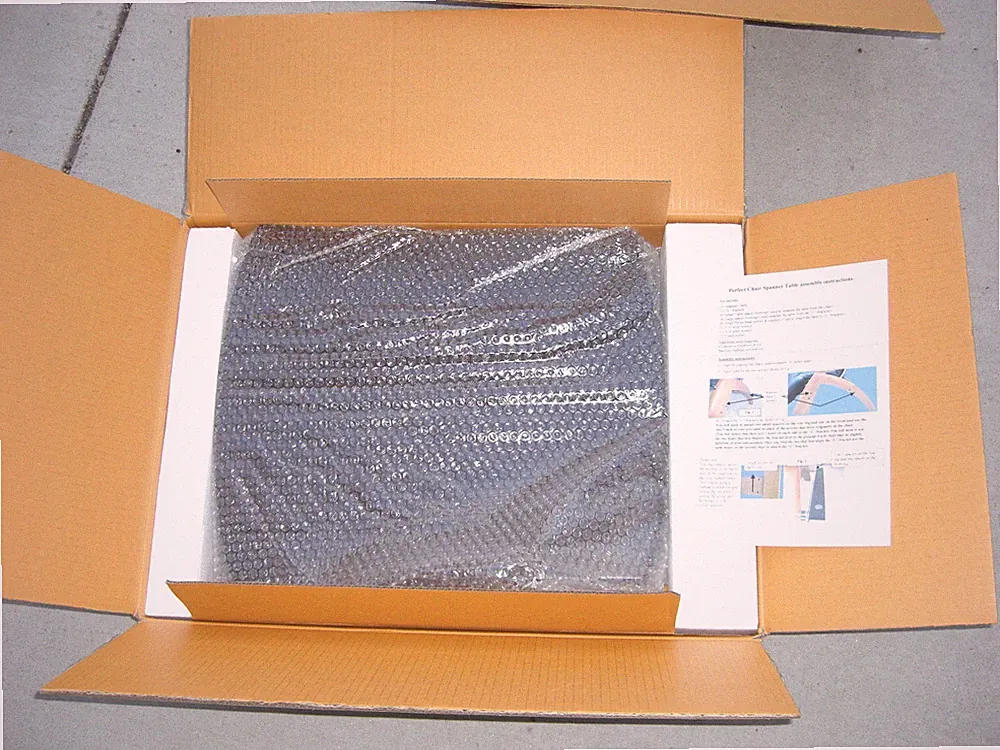NEW IN BOX PERFECT CHAIR ESPRESSO DARK WOOD STANDARD STRAIGHT SPANNER TABLE