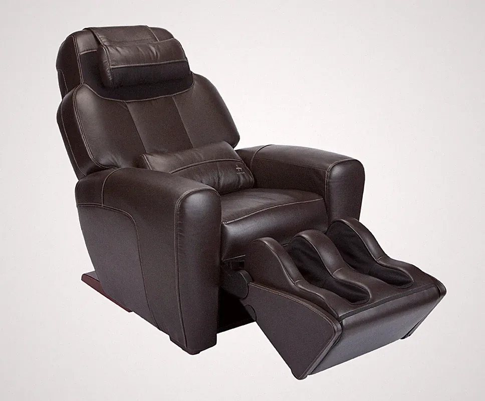Showroom ESPRESSO LEATHER AcuTouch HT 9500 Human Touch Massage Chair Recliner